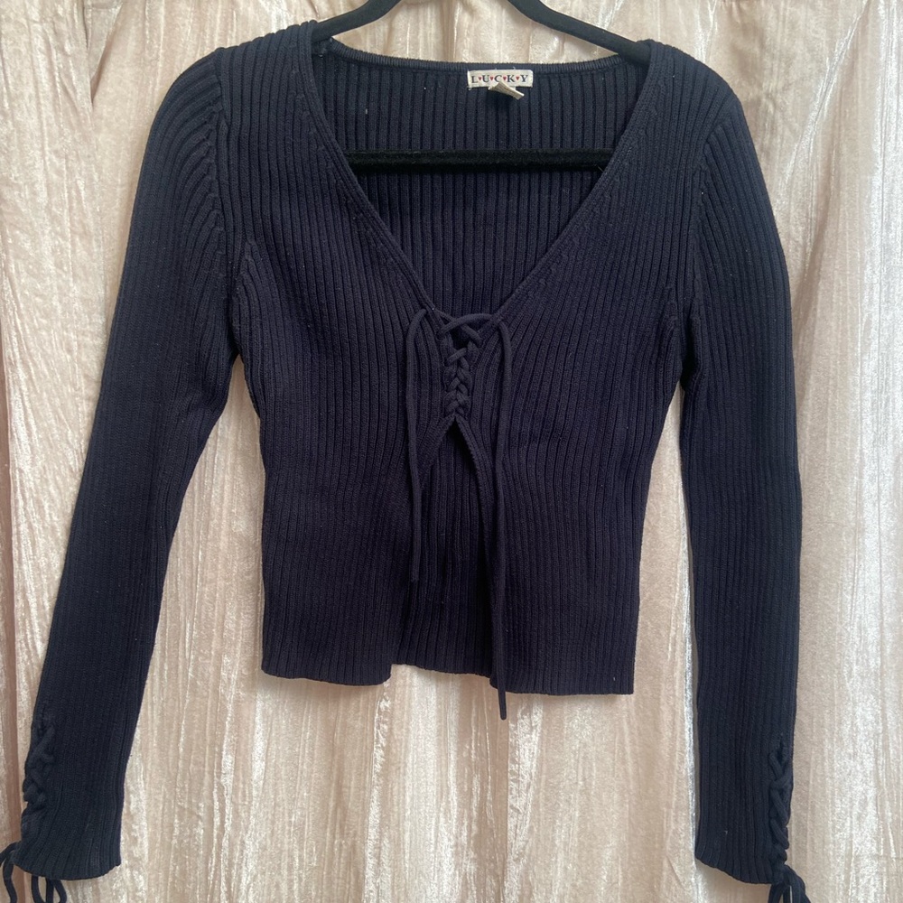 Lucky Brand Cropped Sweatwr
